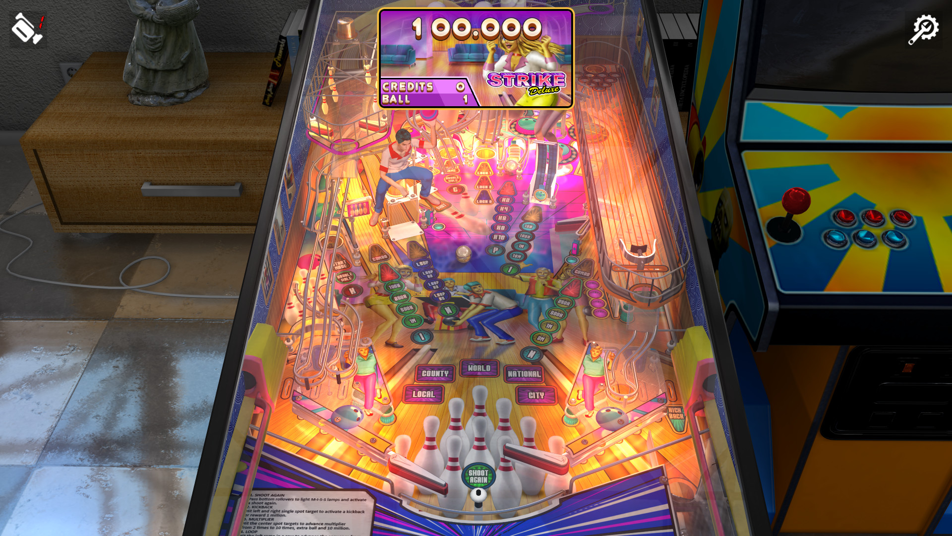 Zaccaria Pinball - Strike Deluxe Pinball Table Featured Screenshot #1