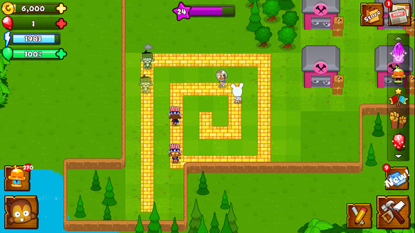 Bloons Monkey City - Gold Path