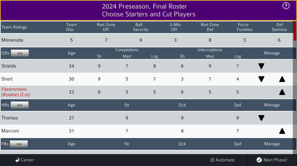 Screenshot z Pro Strategy Football 2021
