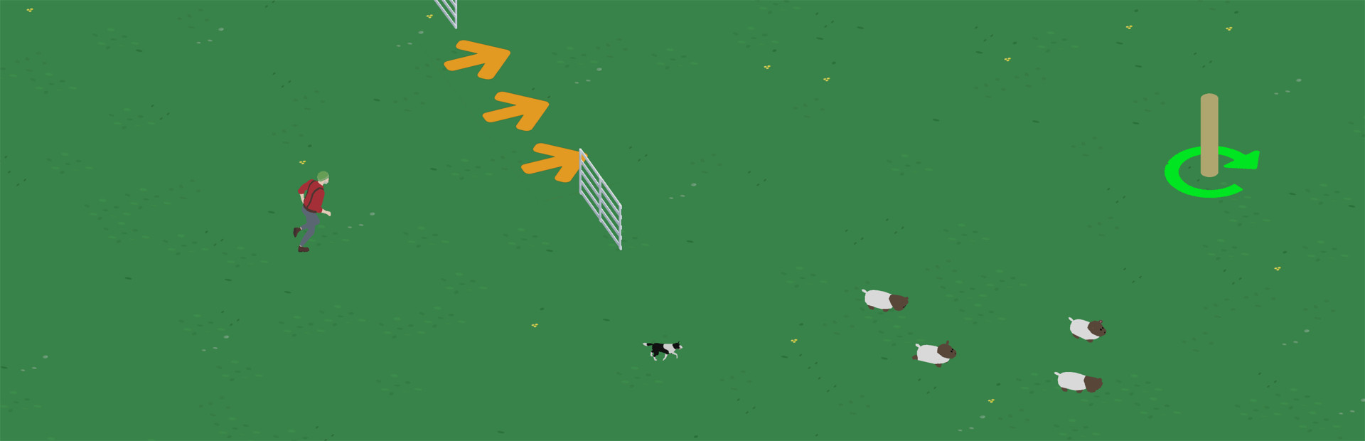 Come Bye: A Sheepdog Simulator