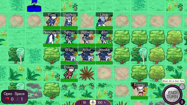 Screenshot z Godless Tactics