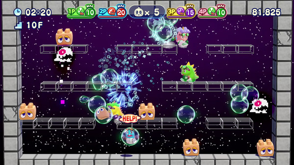Screenshot z Bubble Bobble 4 Friends: The Baron's Workshop
