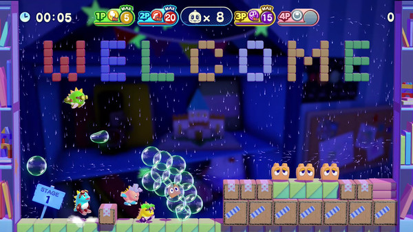 Screenshot z Bubble Bobble 4 Friends: The Baron's Workshop