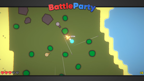 Screenshot of BattleParty gameplay showing in-action mechanics