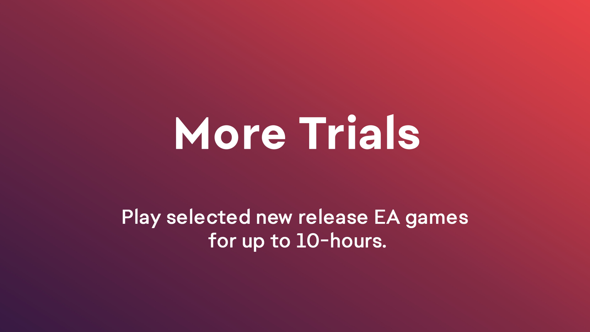 Screenshot of EA Play