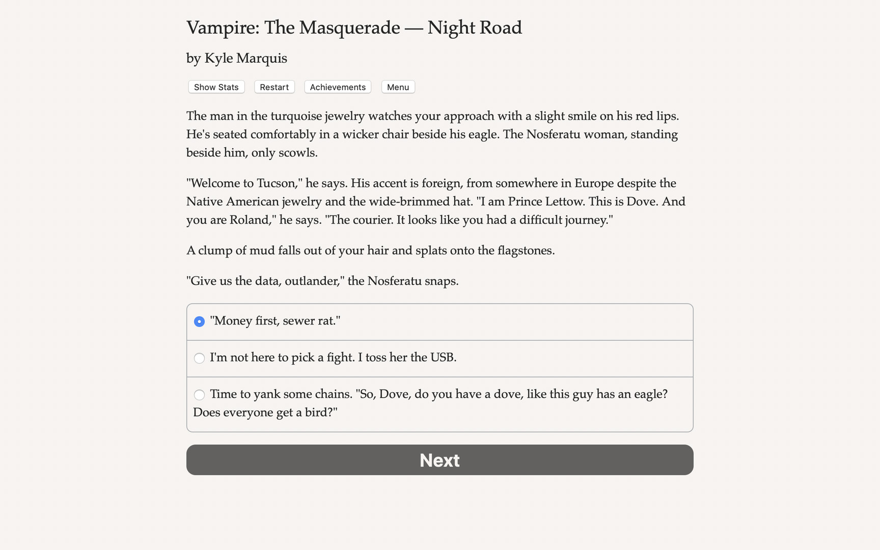Vampire: The Masquerade — Night Road screenshot #1