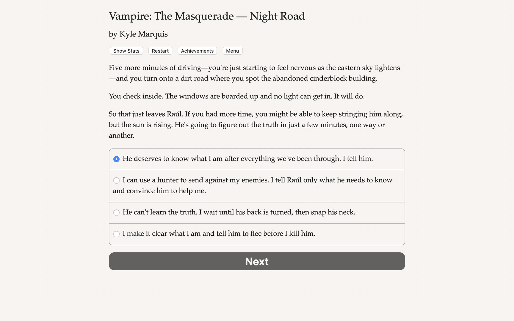 Vampire: The Masquerade — Night Road screenshot #2