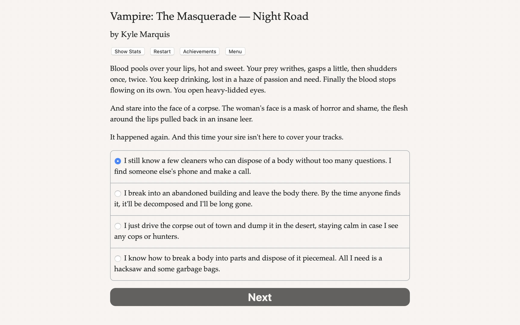 Vampire: The Masquerade — Night Road