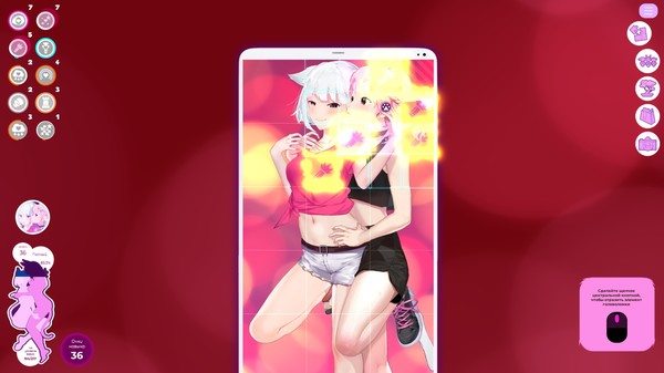 Screenshot z Mosaique Neko Waifus 2