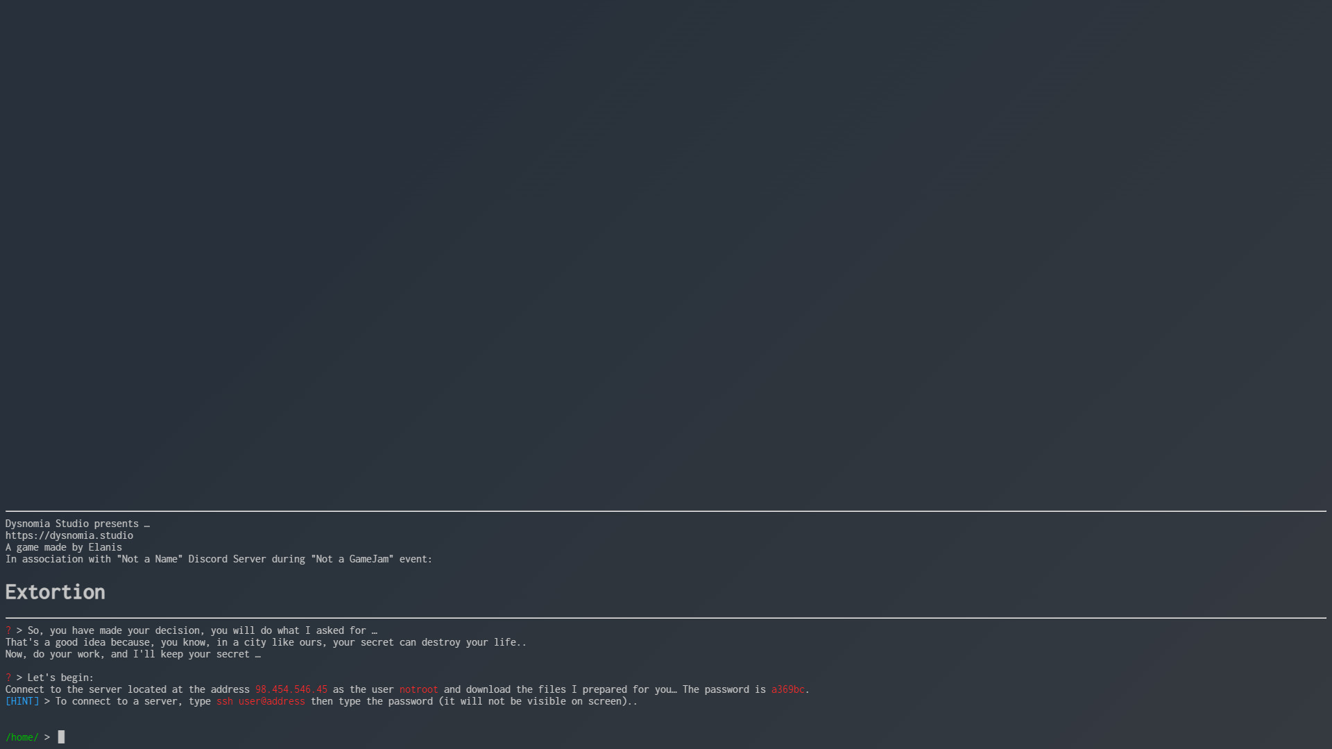 Extortion Featured Screenshot #1