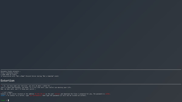 Extortion screenshot 1