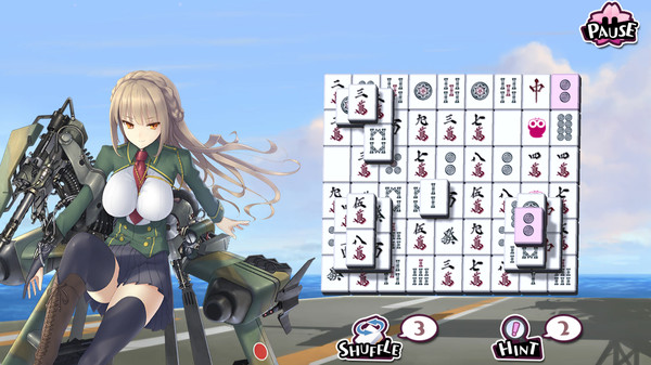Bishoujo Battle Mahjong Solitaire screenshot 2