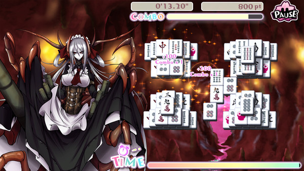 Screenshot z Bishoujo Battle Mahjong Solitaire