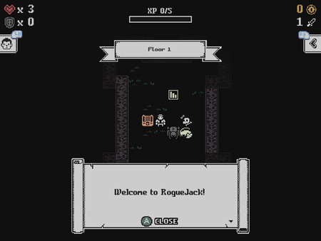 Screenshot of RogueJack: Roguelike Blackjack gameplay showing in-action mechanics