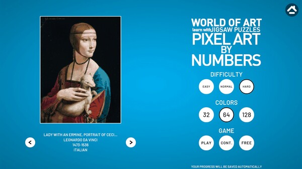 Screenshot z World of Art - learn with Jigsaw Puzzles