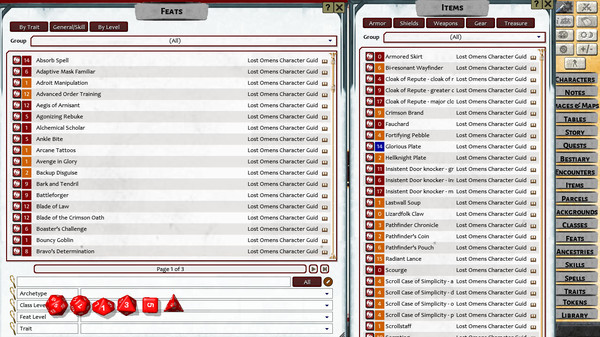 Fantasy Grounds - Pathfinder 2 RPG - Pathfinder Lost Omens Character Guide