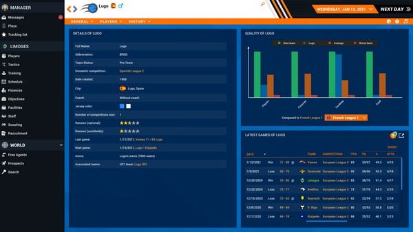 Pro Basketball Manager 2021 Screenshot