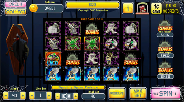 Screenshot z Spooky Spins Deluxe Steam Edition