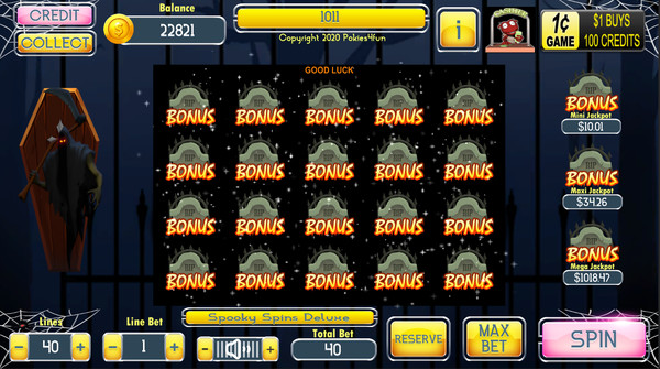 Screenshot z Spooky Spins Deluxe Steam Edition