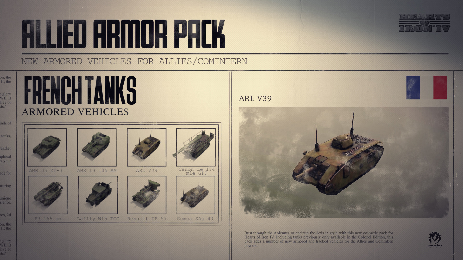 Unit Pack - Hearts of Iron IV: Allied Armor Featured Screenshot #1
