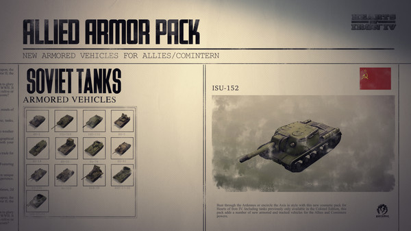 Unit Pack - Hearts of Iron IV: Allied Armor