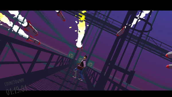 Screenshot of Aerial_Knight's Never Yield gameplay showing in-action mechanics