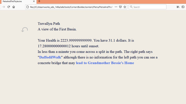 Screenshot z PetraAndTheThylacine.html