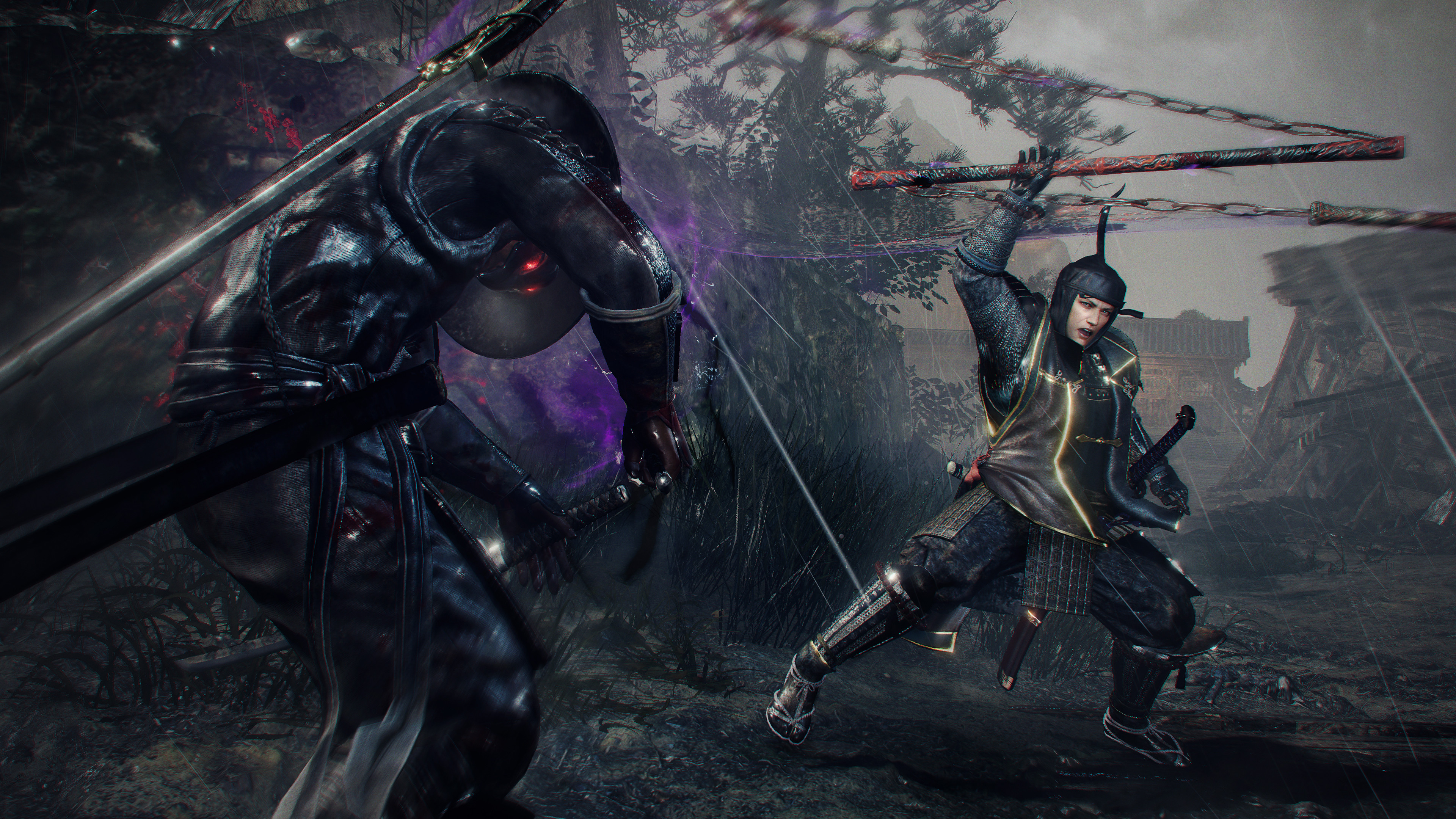 Fighting a yokai in Sengoku-era Japan in Nioh 2