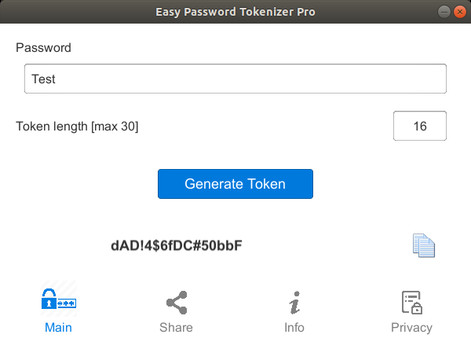 Screenshot z Easy Password Tokenizer Pro Screenshot z Easy Password Tokenizer Pro