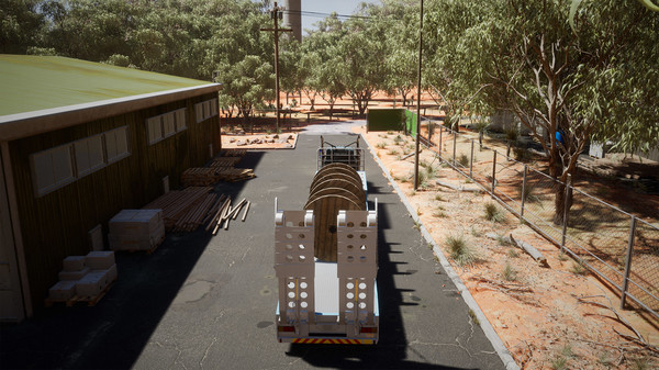 Screenshot of Truck World: Australia gameplay showing in-action mechanics