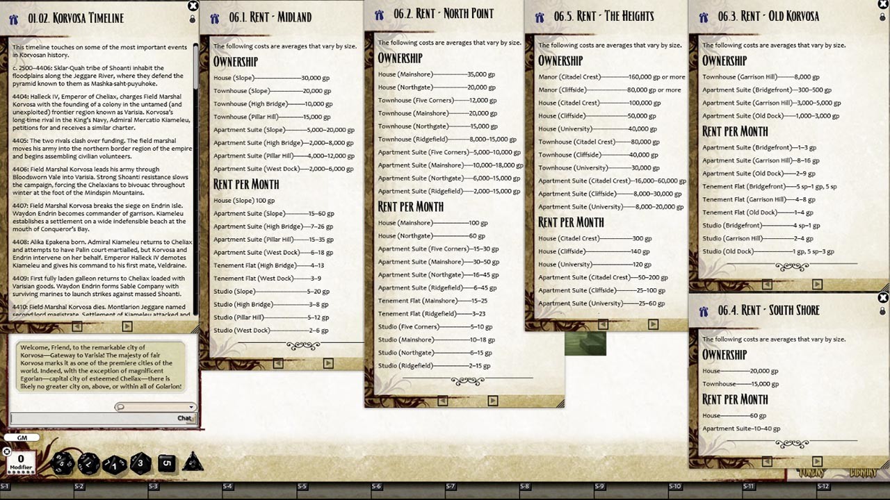 Fantasy Grounds - Pathfinder Chronicles: Guide to Korvosa screenshot 3