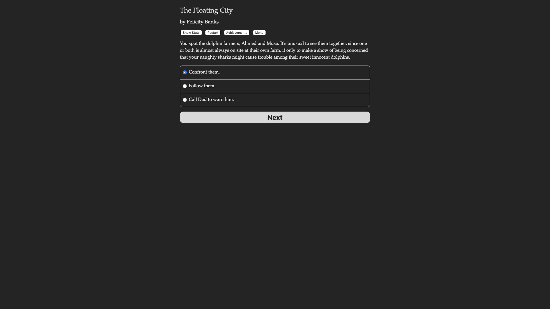 #4. The Floating City (Steam) 由: Hosted Games