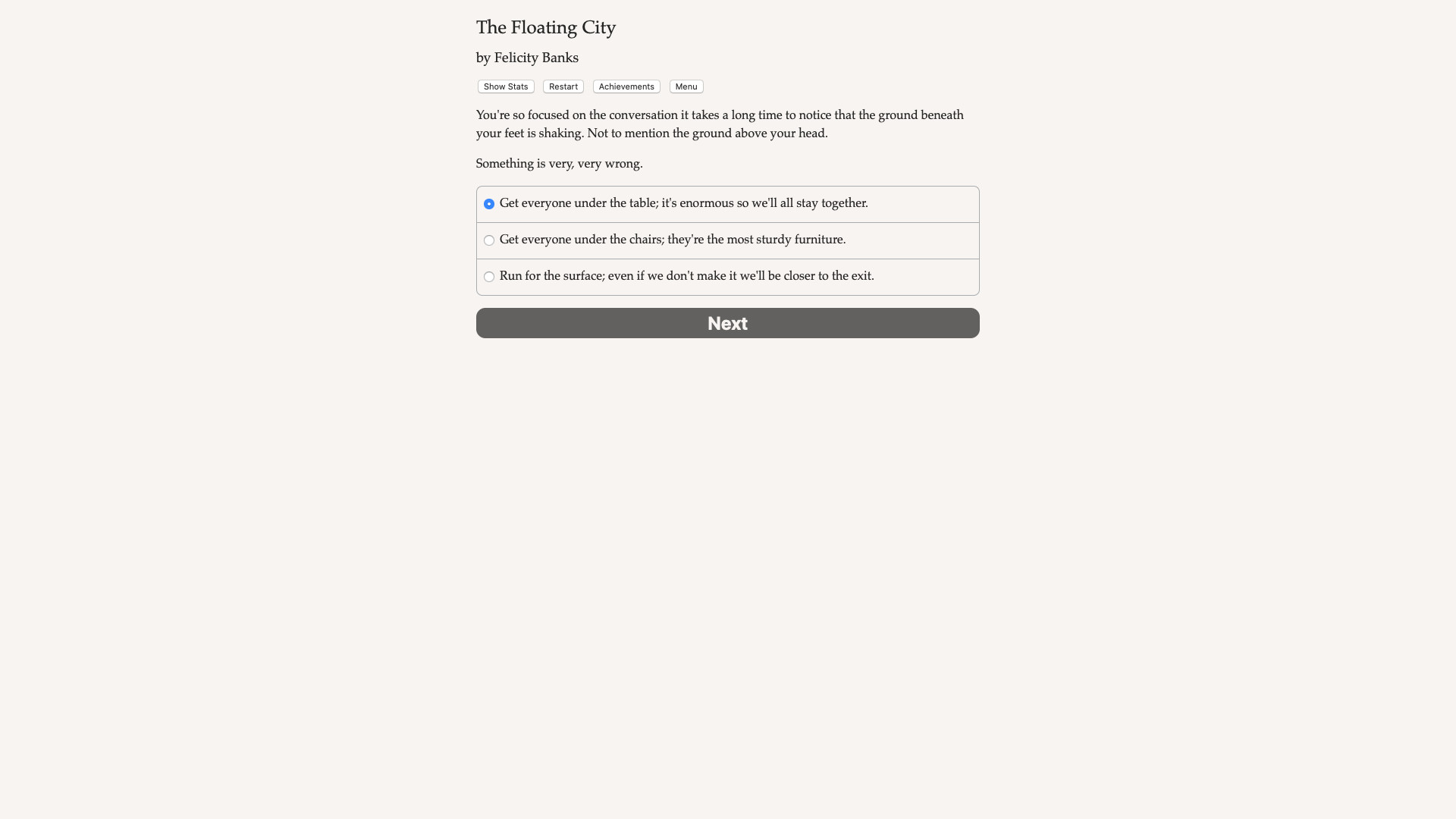 #5. The Floating City (Steam) 由: Hosted Games