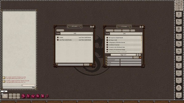 Fantasy Grounds - Rumours, Notes and Books Collection