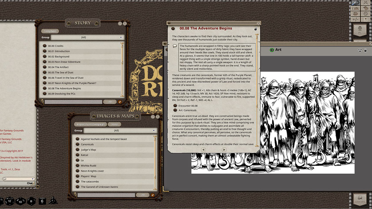 Fantasy Grounds - Dungeon Crawl Classics #94: Neon Knights screenshot 2