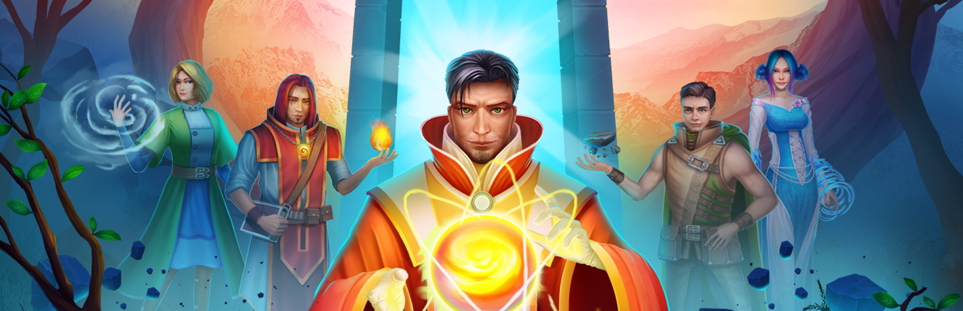 Solitaire. Elemental Wizards