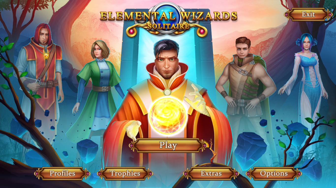 Solitaire. Elemental Wizards Featured Screenshot #1