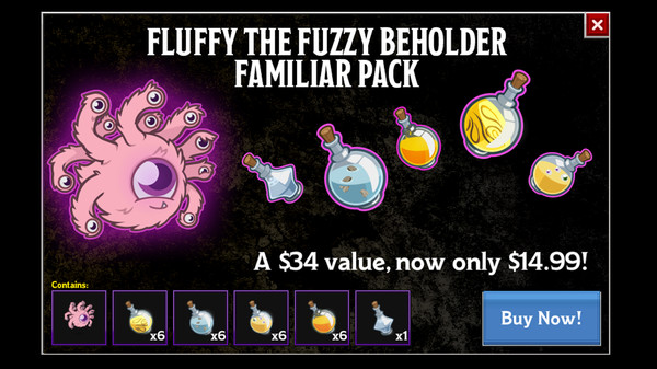 Idle Champions - Fluffy the Fuzzy Beholder Familiar Pack