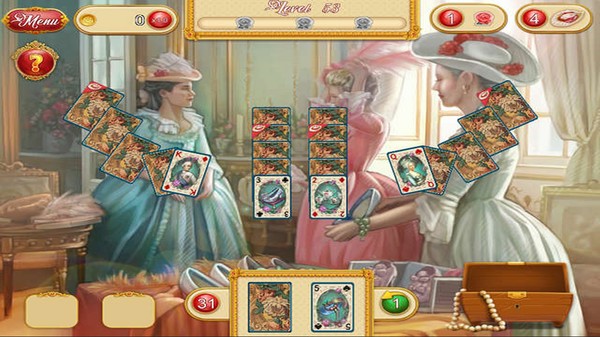 Screenshot z Marie Antoinette's Solitaire