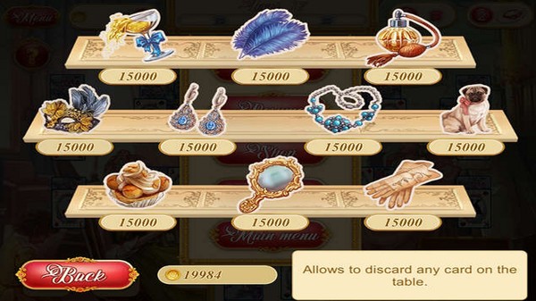 Screenshot z Marie Antoinette's Solitaire