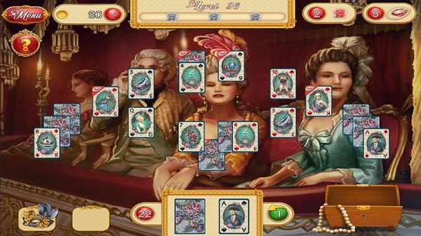 Screenshot z Marie Antoinette's Solitaire