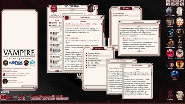 Fantasy Grounds - Vampire: The Masquerade, The Camarilla