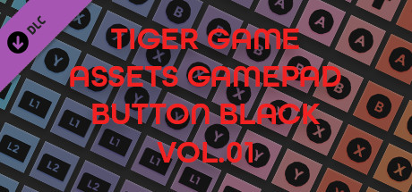 TIGER GAME ASSETS GAMEPAD BUTTON BLACK VOL.01 banner image