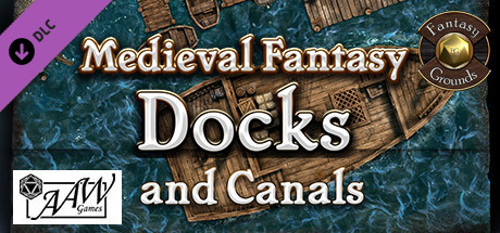 Fantasy Grounds - Black Scrolls Docks and Canals (Map Tile Pack) Header Image