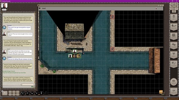 Fantasy Grounds - Black Scrolls Docks and Canals (Map Tile Pack)