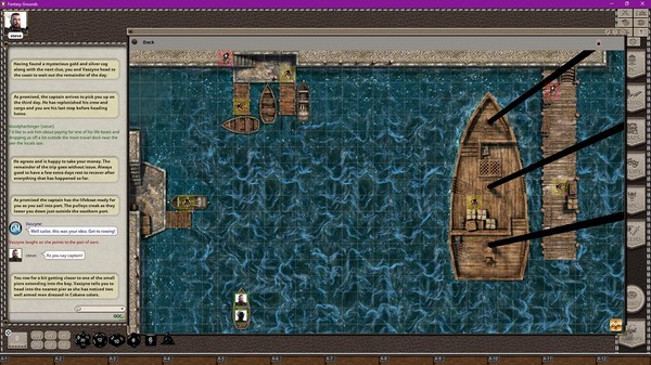 Fantasy Grounds - Black Scrolls Docks and Canals (Map Tile Pack)