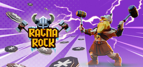 Обложка Ragnarock с викингскими кораблями и музыкальной атмосферой ритм-игры на странице Steam