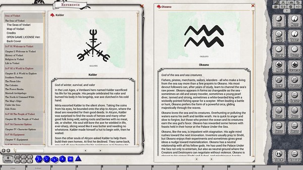 Screenshot z Fantasy Grounds - The Seas of Vodari