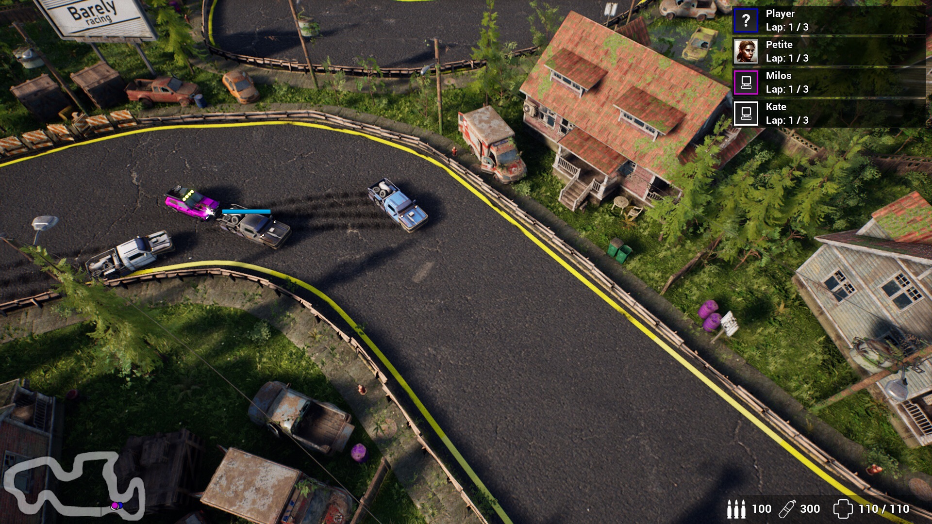 #10. Barely Racing (Steam) 由: Fragile Software