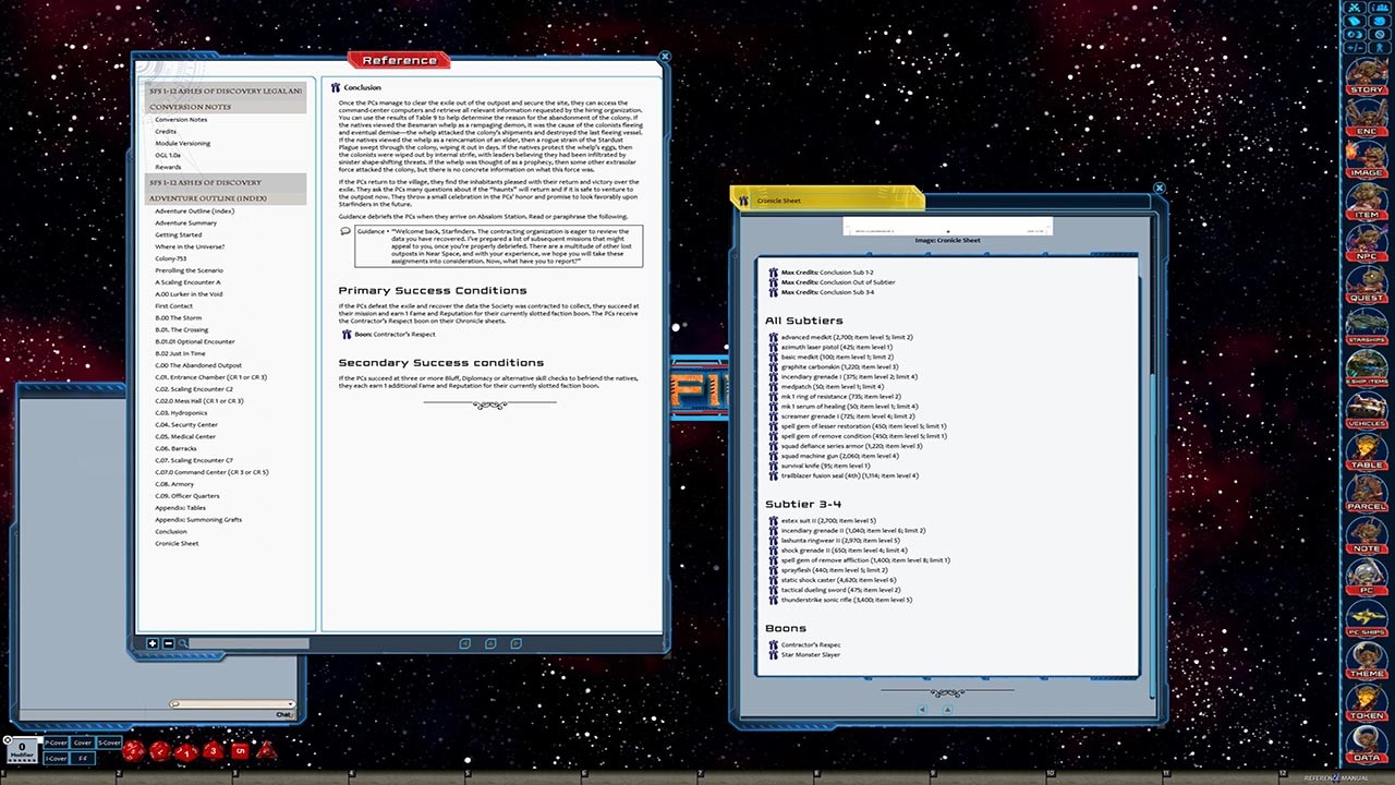 Fantasy Grounds - Starfinder RPG - Society Scenario #1-12: Ashes of Discoveryのスクリーンショット 1